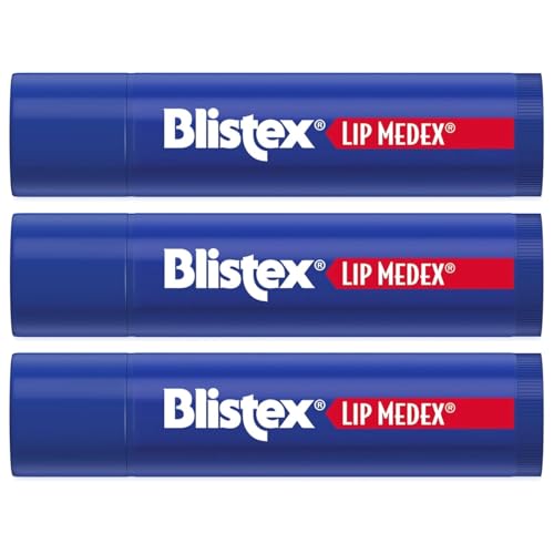 Blistex Lip Medex Stick, 3 Count, 0.15 oz Each, Advanced Hydration, Medicated Relief with Cooling, Soothes and Protects, Restores Healthy Moisture Balance to Lips, 1 Pack